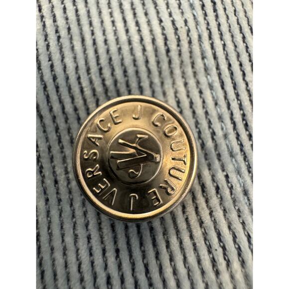 Versace Jeans Couture VTG Womens Blue Button Corduroy Collared Basic Jacket M - Picture 7 of 16